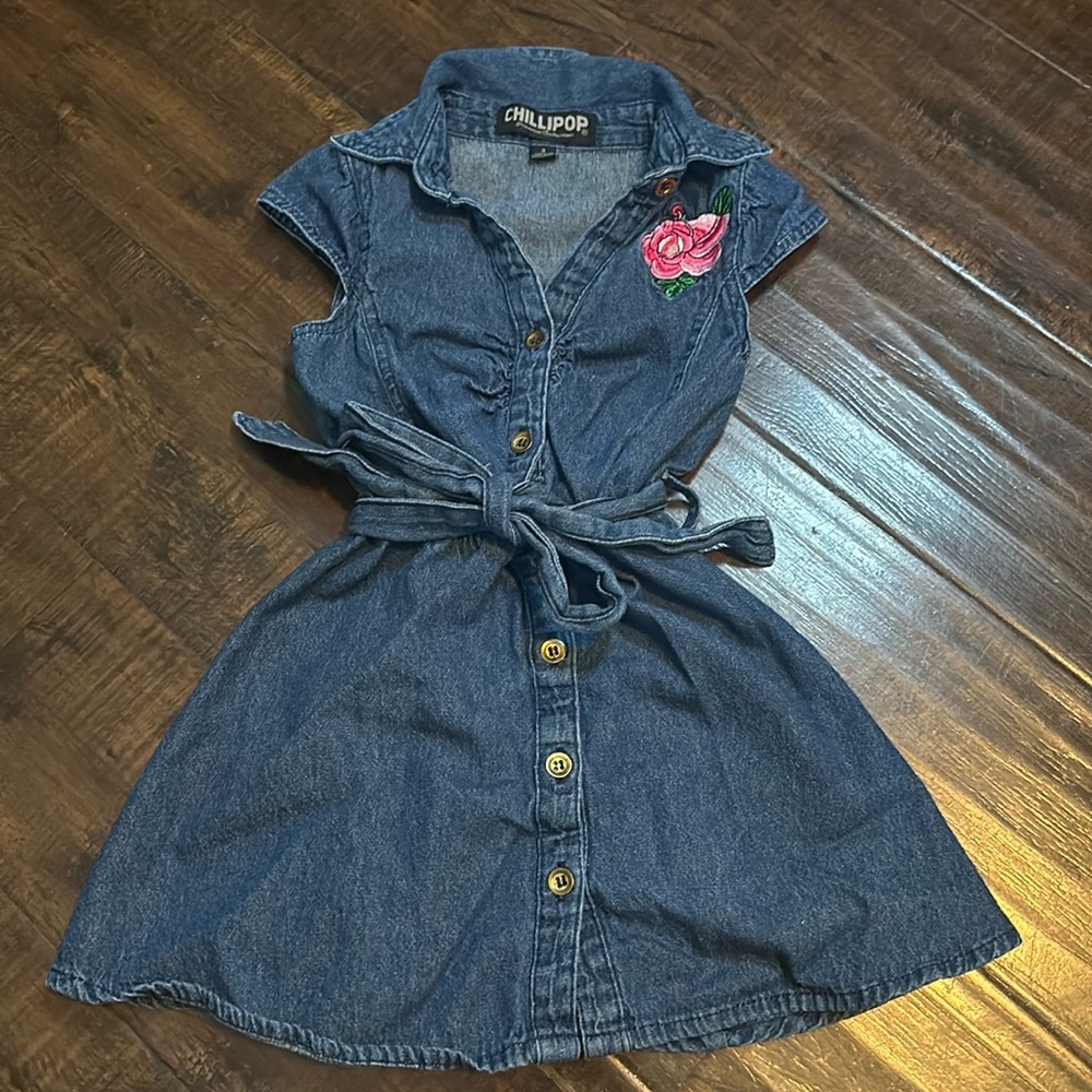 kids Size 4 Chillipop Jean Dress - Picture 1 of 4